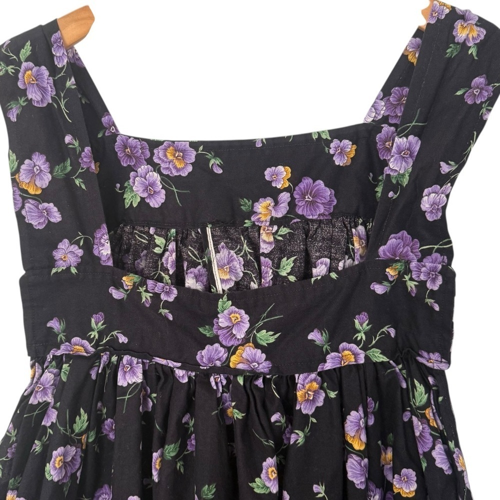 Handmade floral cottagecore mini dress or apron style - Picture 4 of 12